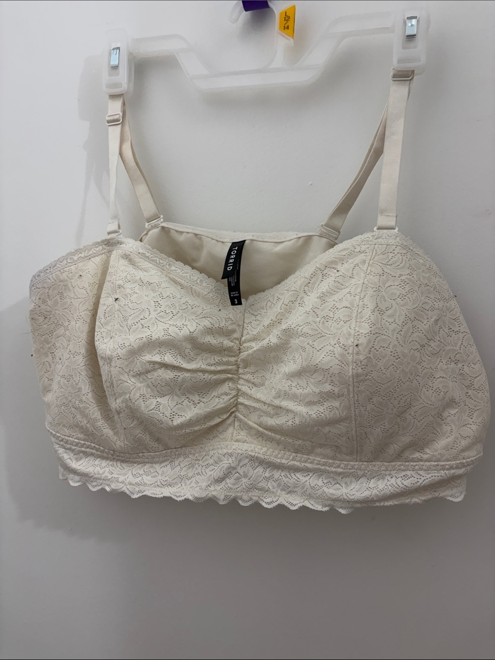 Torrid bandeau bralette removable straps EUC